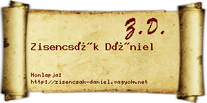 Zisencsák Dániel névjegykártya